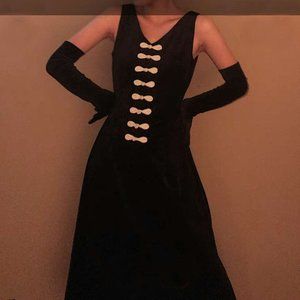 Beautiful Sleeveless Black Velvet Maxi Dress